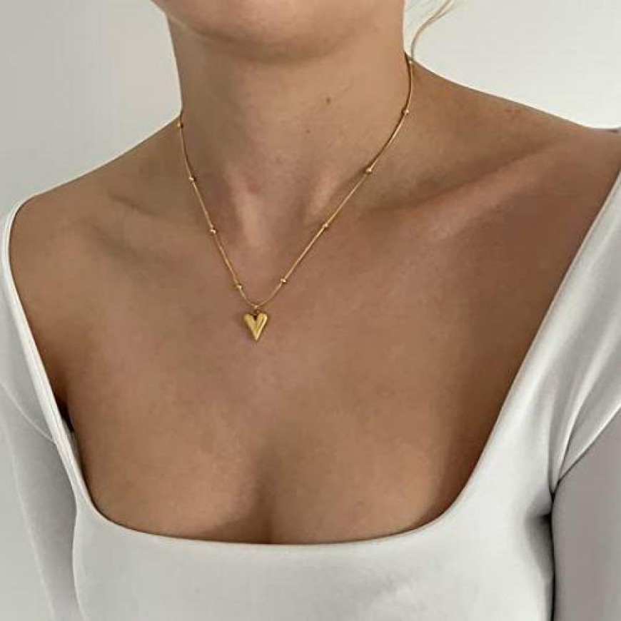 Beads Chain Heart Necklace