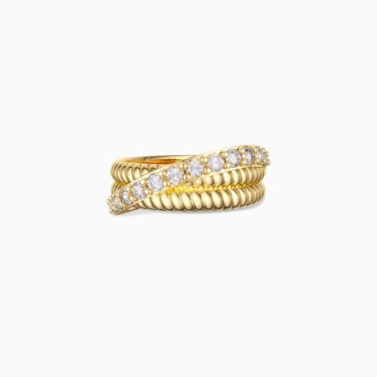 Sterling Silver Double Band Knot Ring