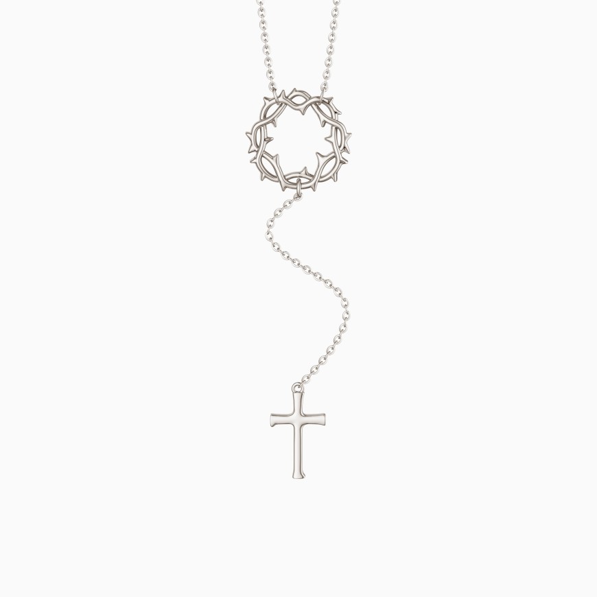 Cross Crown of Thorns Necklace