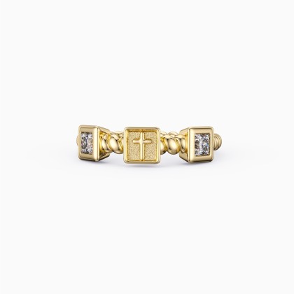 Cross Twine Stackable Ring