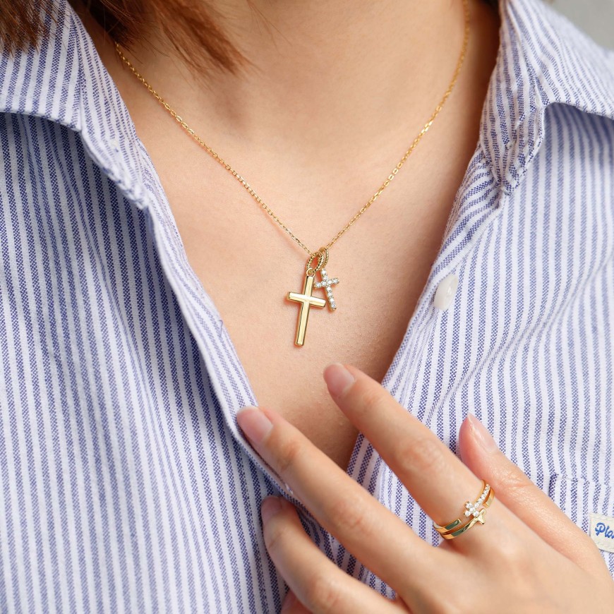 Dual Cross Harmony Necklace
