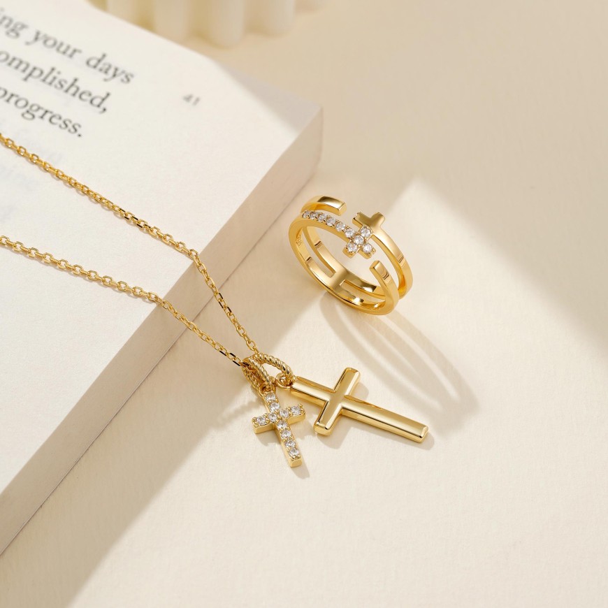 Dual Cross Harmony Necklace