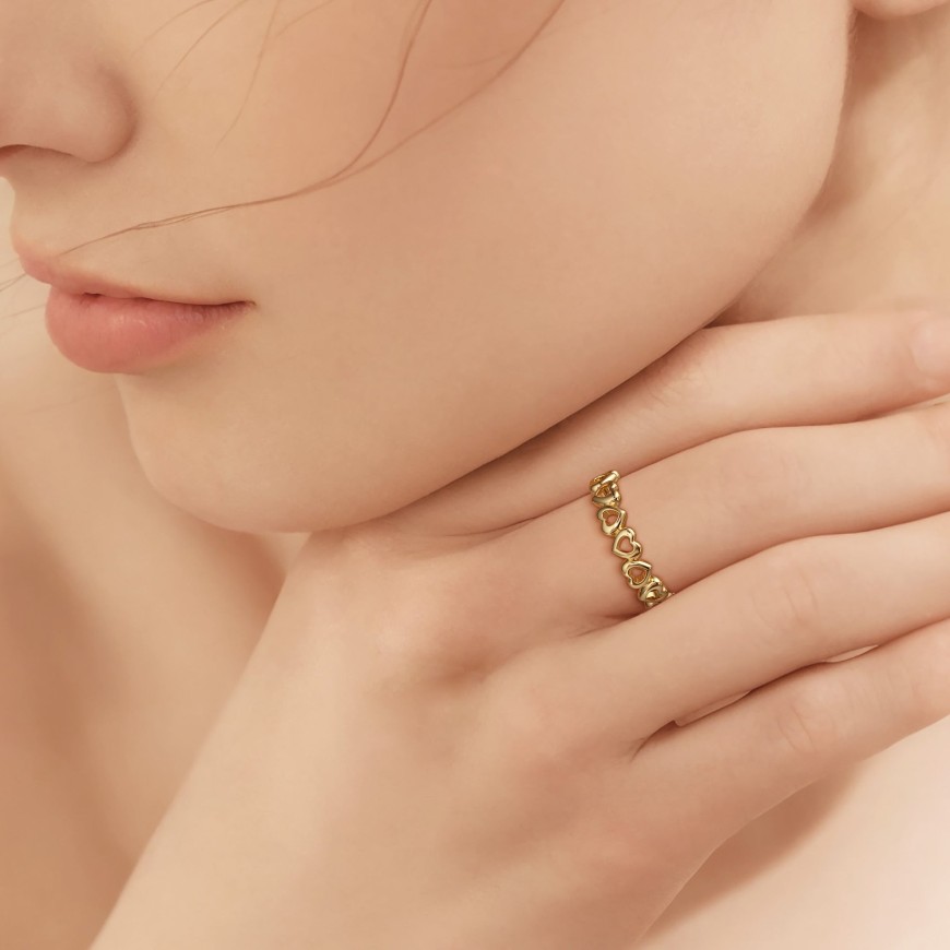 Eternity Open Heart Stackable Ring