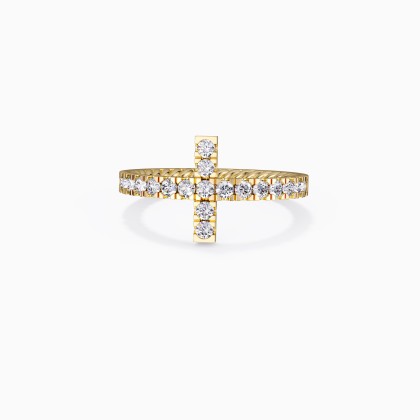 Pavé Cross Stack Ring