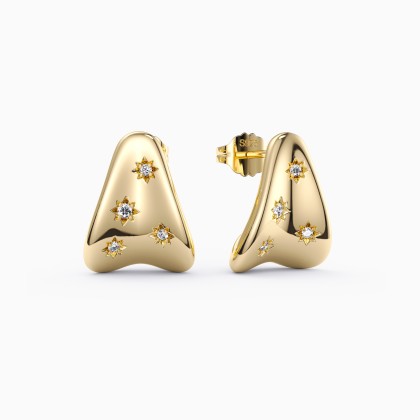 Celestial Cosmic Star Stud Earrings