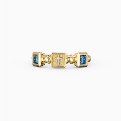 Cross Twine Stackable Ring