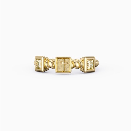 Cross Twine Stackable Ring