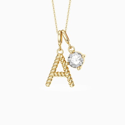 Letter Strand Knot Necklace