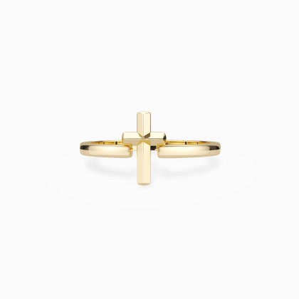 Minimalist Cross Symbol Ring
