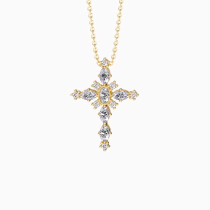Byzantine Cross Amulet Pendant Necklace