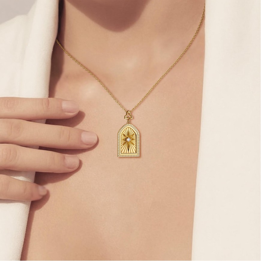 Be Still And Know Cross Medallion Pendant Engraved Necklace