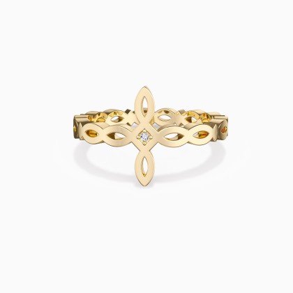 Divine Harmony Ichthys Cross Faith Protection Statement Ring