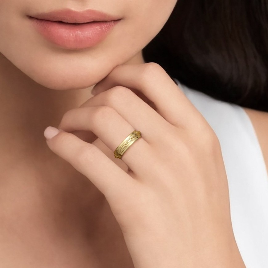 Crown of Thorns Meditations Spinner Fidget Ring For Anxiety Relief