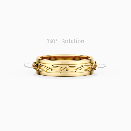 Crown of Thorns Meditations Spinner Fidget Ring For Anxiety Relief