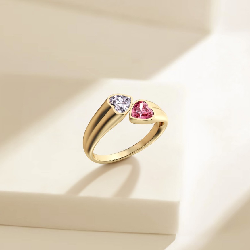 'Hearts As One' Toi Et Moi Promise Ring