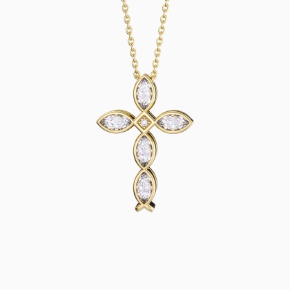 Sacred Jesus Fish Cross Pendant Necklace