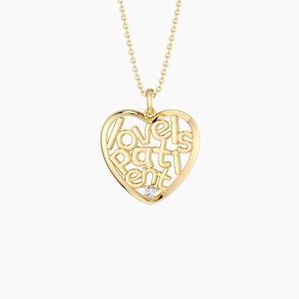 'Love Is Patient' Infinite Love Heart Pendant Necklace