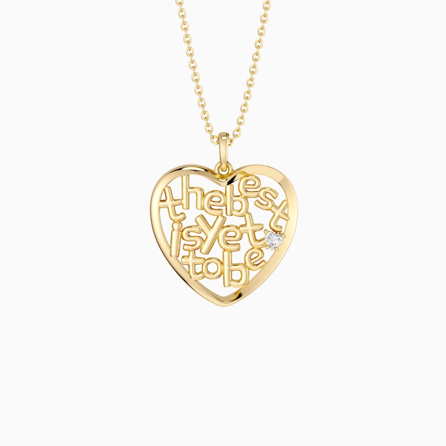 'The Best Is Yet To Be' Infinite Love Heart Pendant Necklace