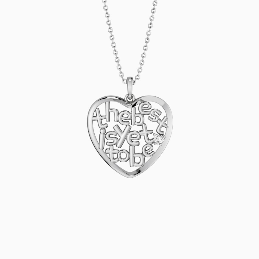 'The Best Is Yet To Be' Infinite Love Heart Pendant Necklace