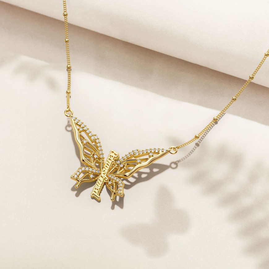 Be Transformed Molten Butterfly Necklace