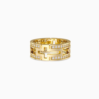 Cut Out Cross Ichthys Ring