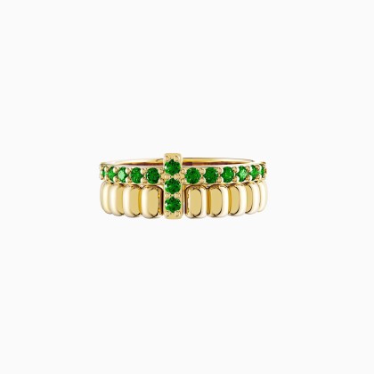 Eternal Setting Cross Two-piece Ring Set