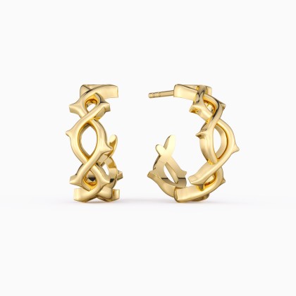 Divine Crown of Thorns Hoop Earrings