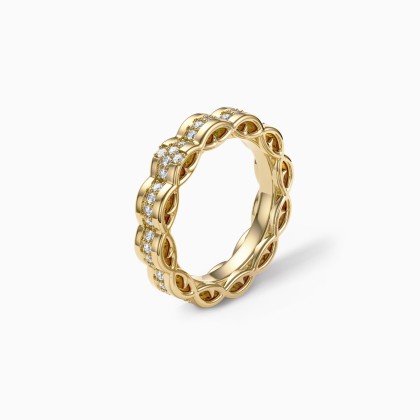 Crown of Thorns Cross Statement Ring
