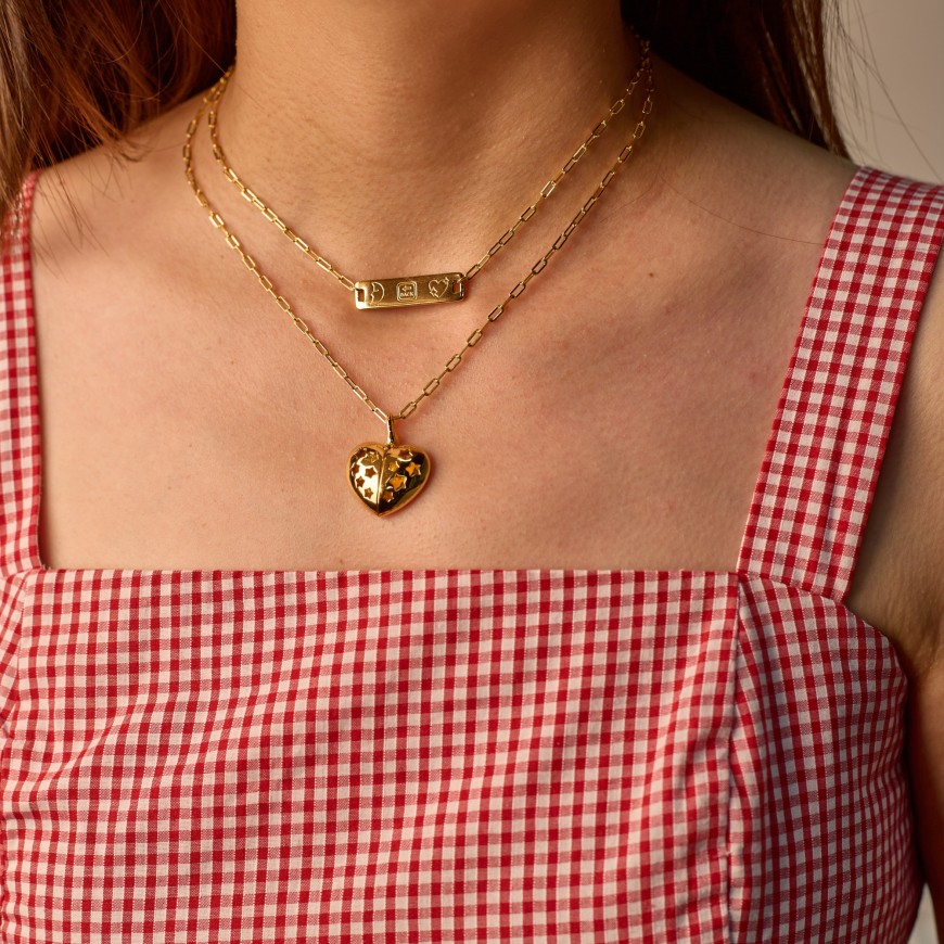 Stellar Love Heart Pendant Necklace