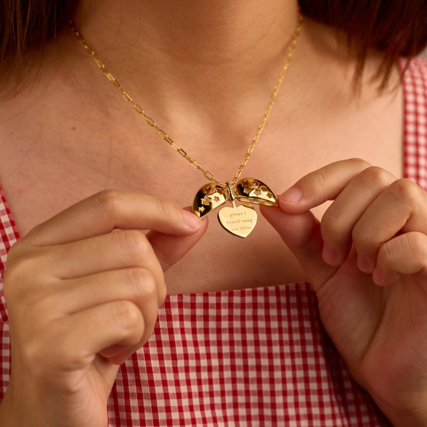 Stellar Love Heart Pendant Necklace