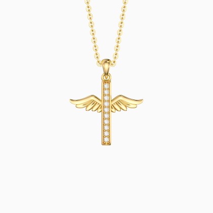 Eternal Guardian Wing Mini Pendant Necklace
