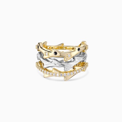 Crown Of Thorns Trio Stackable Ring Set