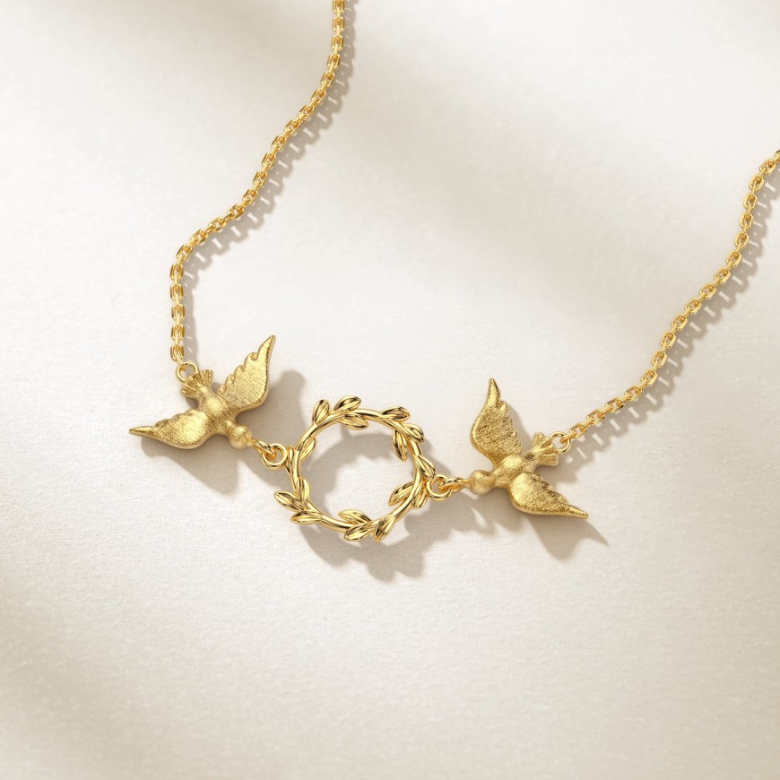 Dove Olive Branch Necklace