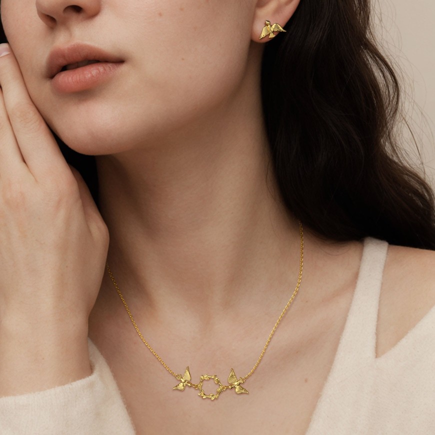 Dove Olive Branch Necklace