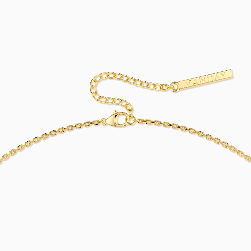 Pave Five Hearts Station Necklace