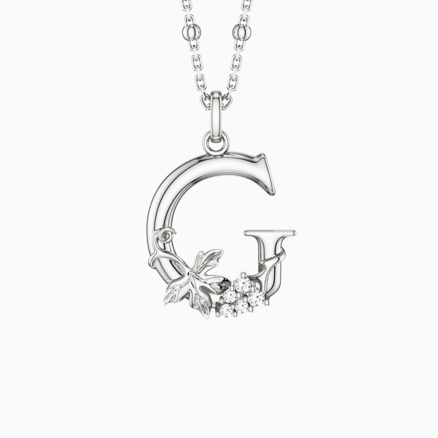Blossom Letter A-Z Pendant Necklace
