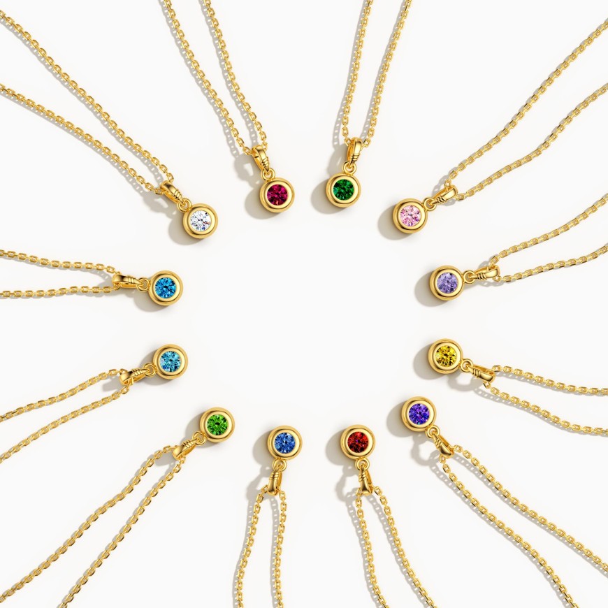 Bubble Knot April Birthstone Charm Pendant