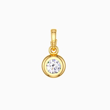 Bubble Knot April Birthstone Charm Pendant