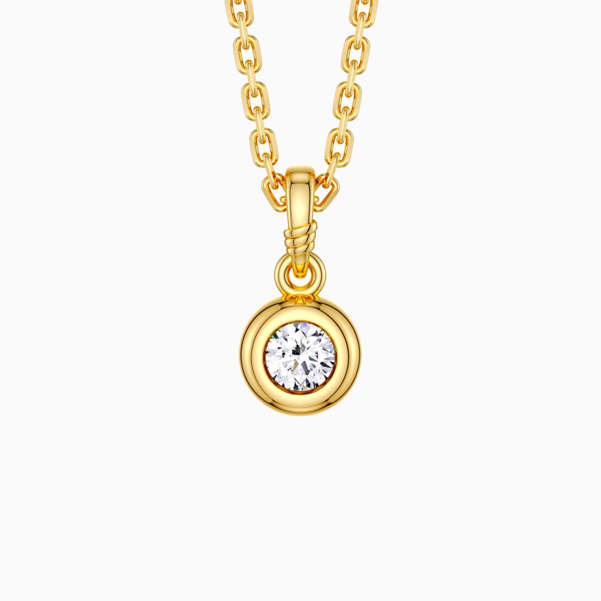 Bubble Knot April Birthstone Charm Pendant