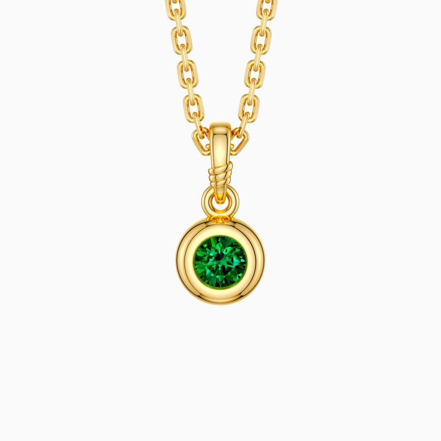 Bubble Knot May Birthstone Charm Pendant