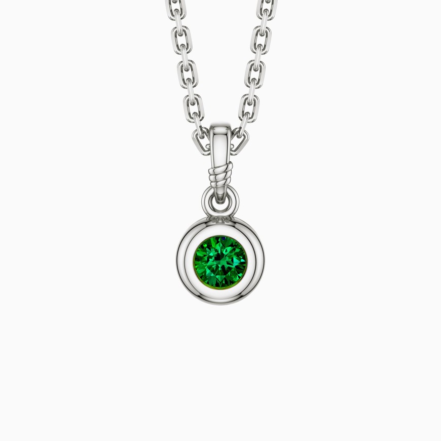 Bubble Knot May Birthstone Charm Pendant