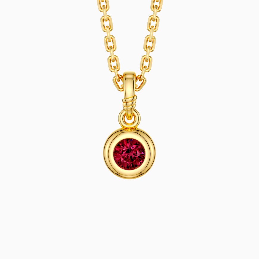 Bubble Knot July Birthstone Charm Pendant