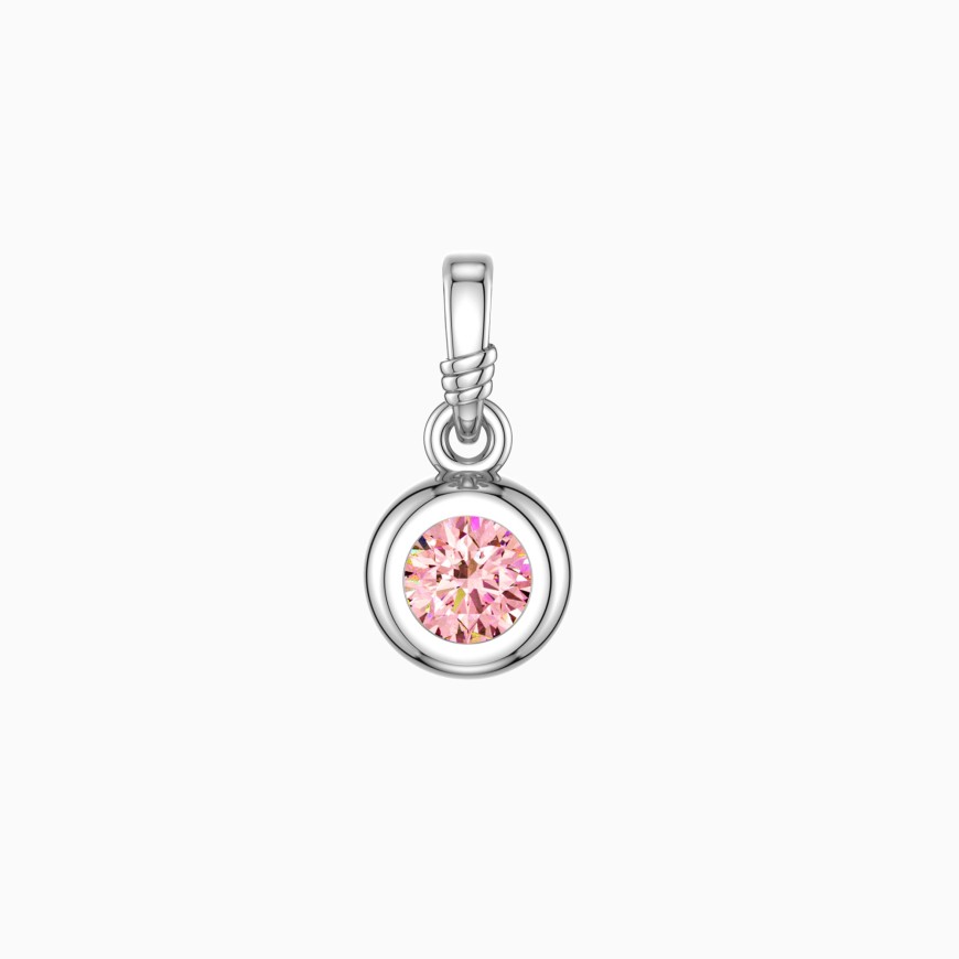 Bubble Knot October Birthstone Charm Pendant