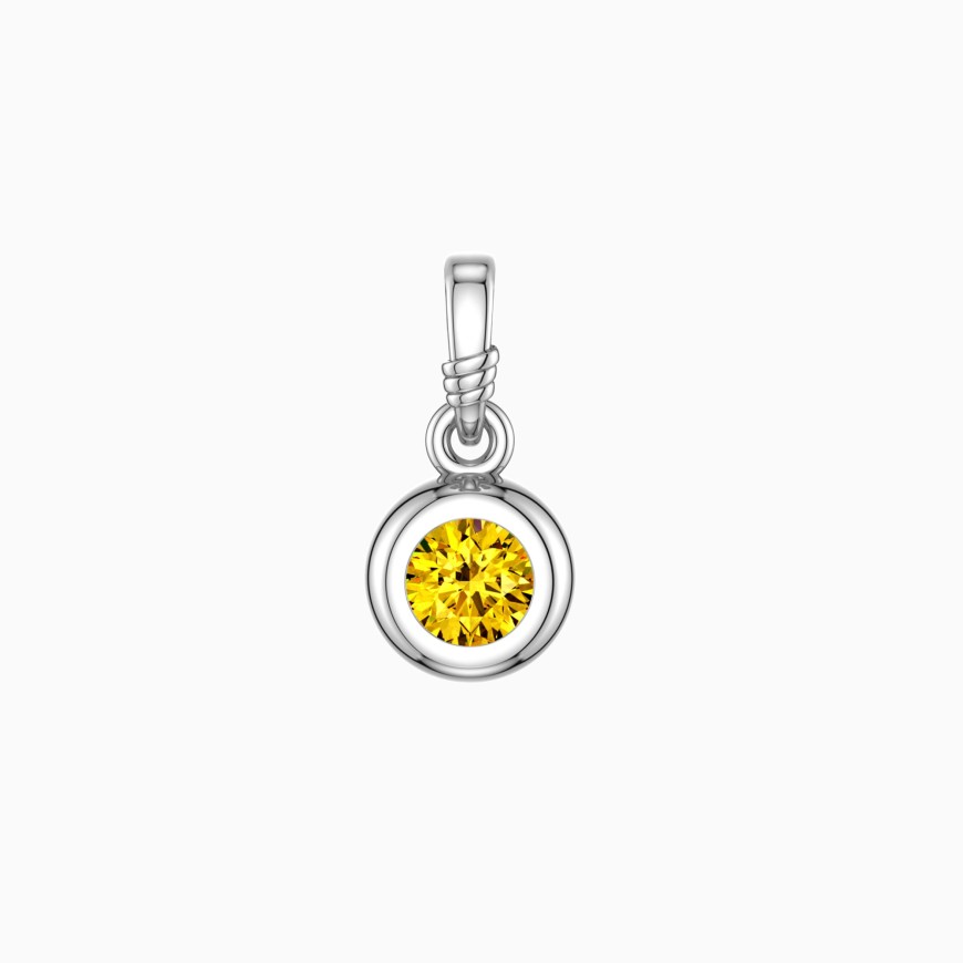 Bubble Knot November Birthstone Charm Pendant