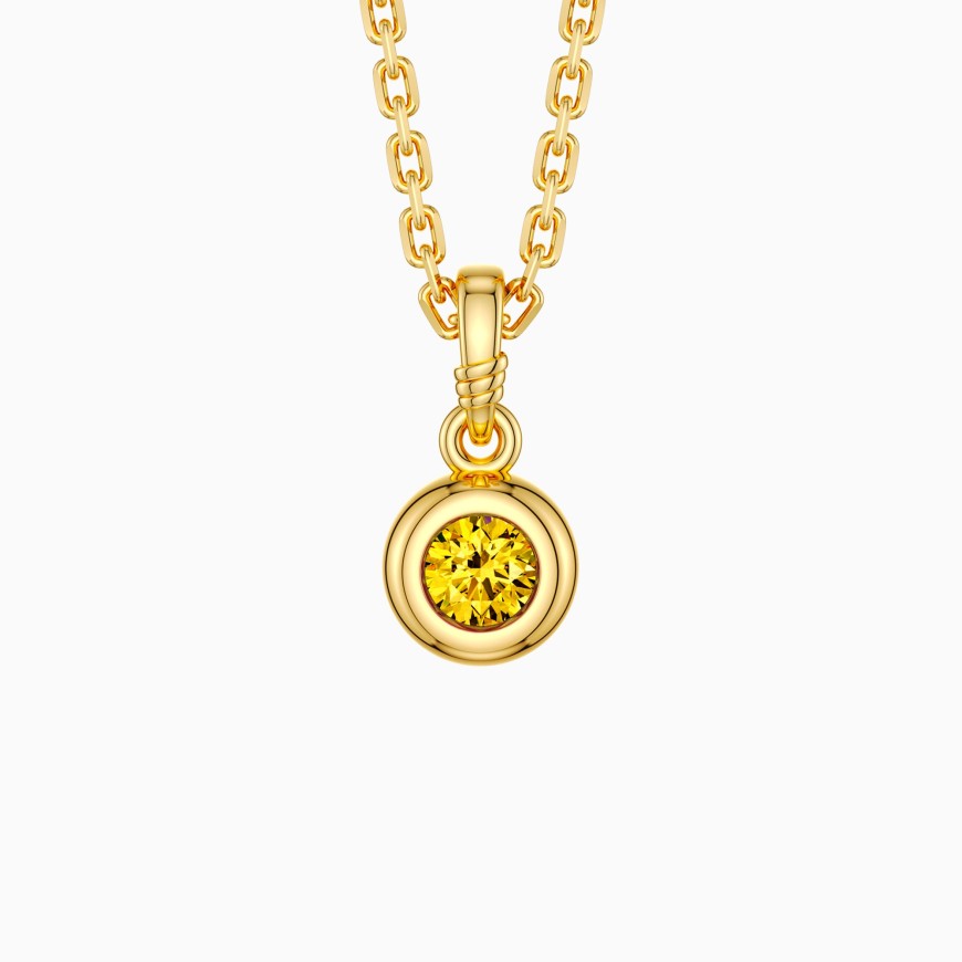 Bubble Knot November Birthstone Charm Pendant
