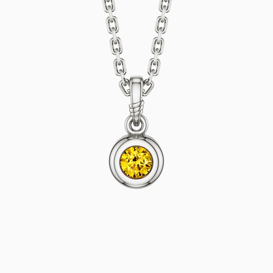 Bubble Knot November Birthstone Charm Pendant