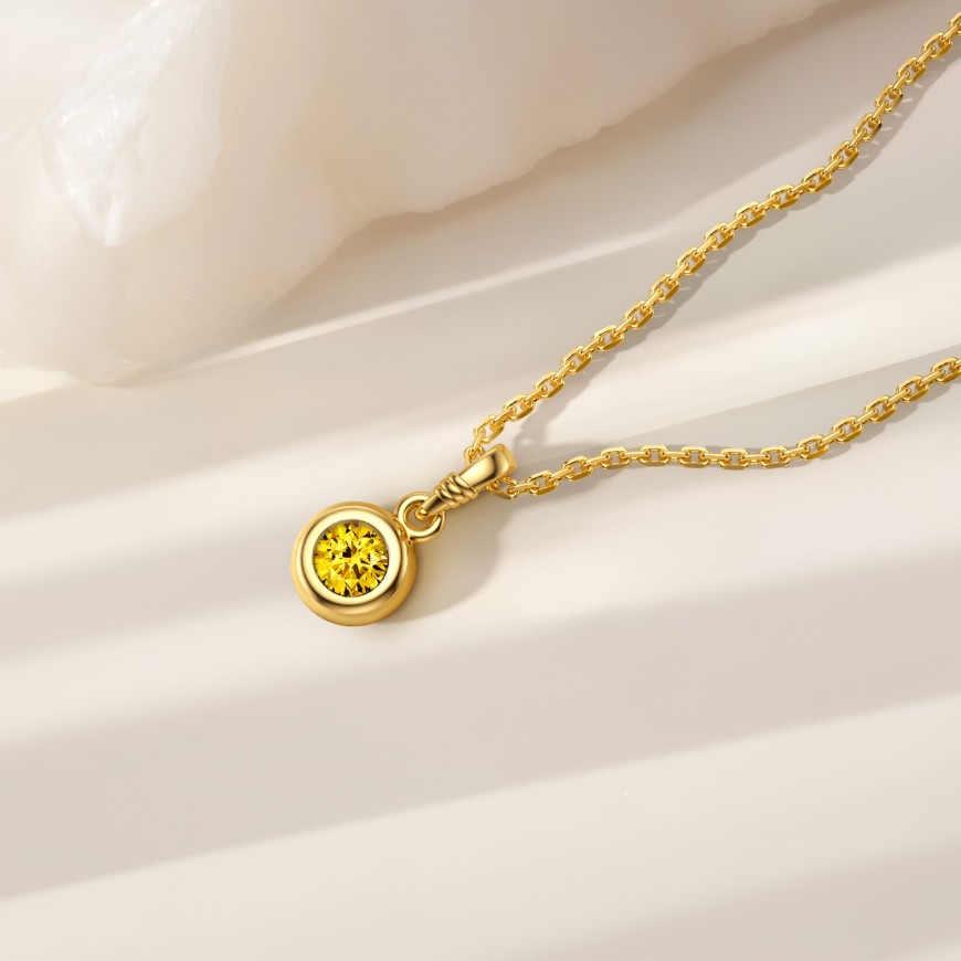 Bubble Knot November Birthstone Charm Pendant