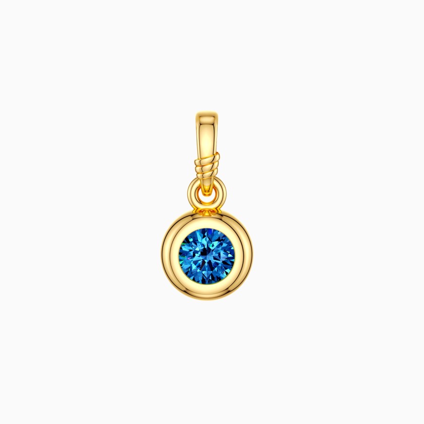 Bubble Knot December Birthstone Charm Pendant