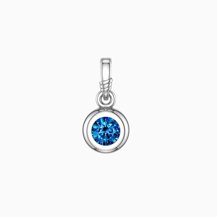 Bubble Knot December Birthstone Charm Pendant