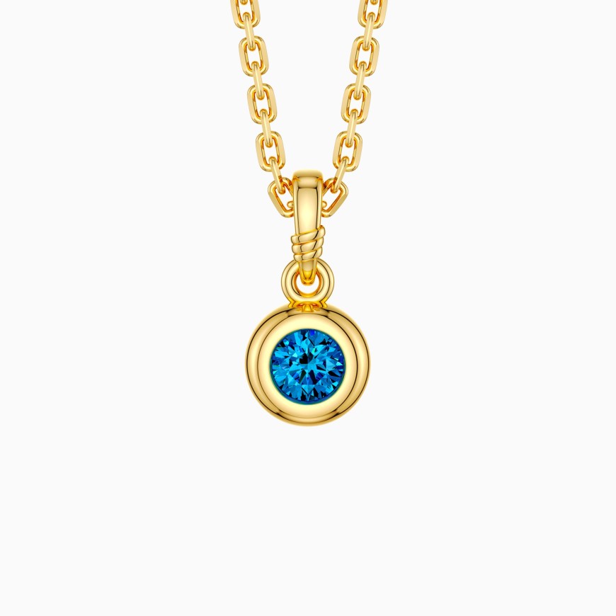 Bubble Knot December Birthstone Charm Pendant